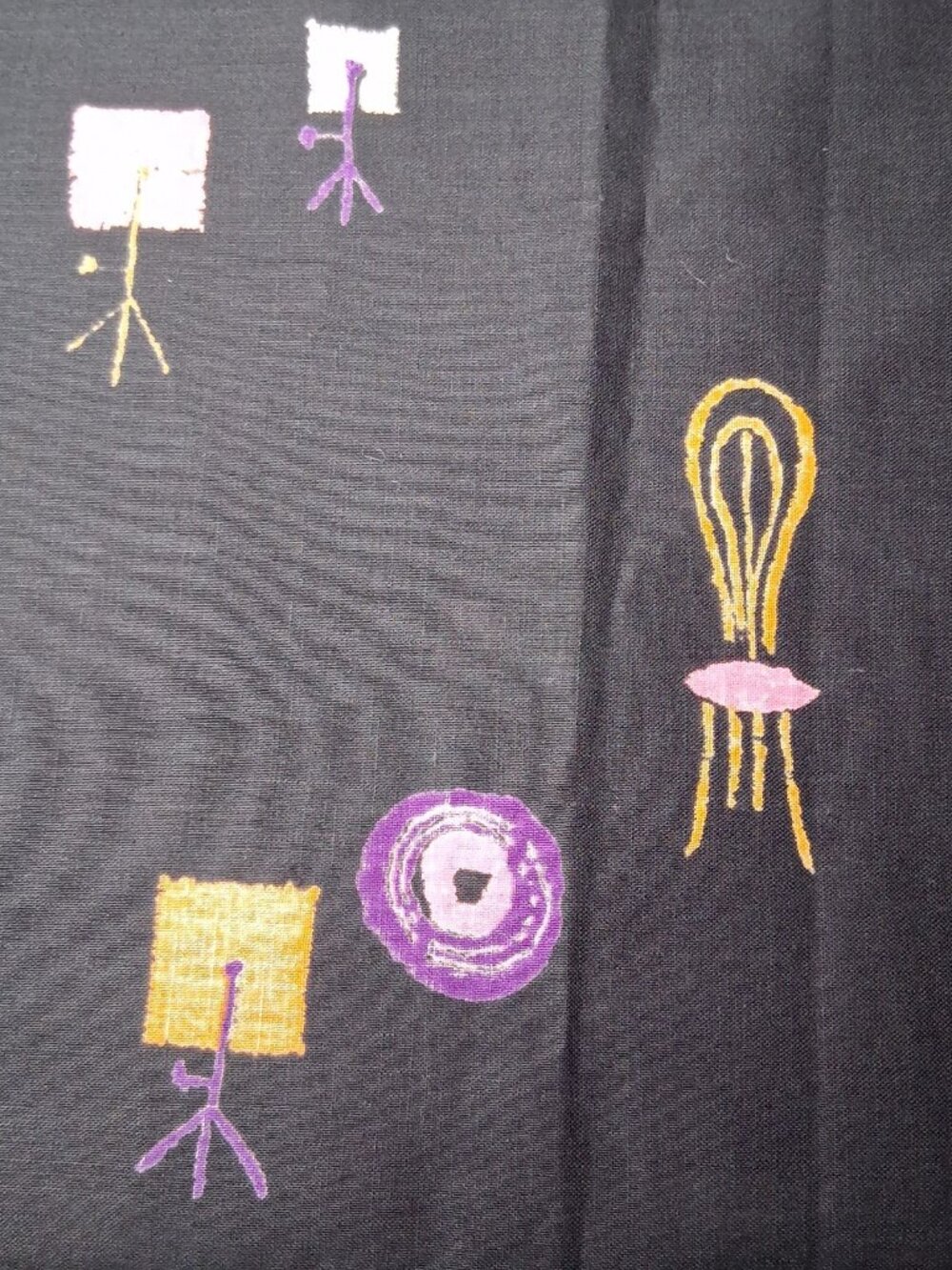 Vintage Robarre Fabrics Sewing Material Rock And Roll Jazz Band Musician 105" - Picture 14 of 16